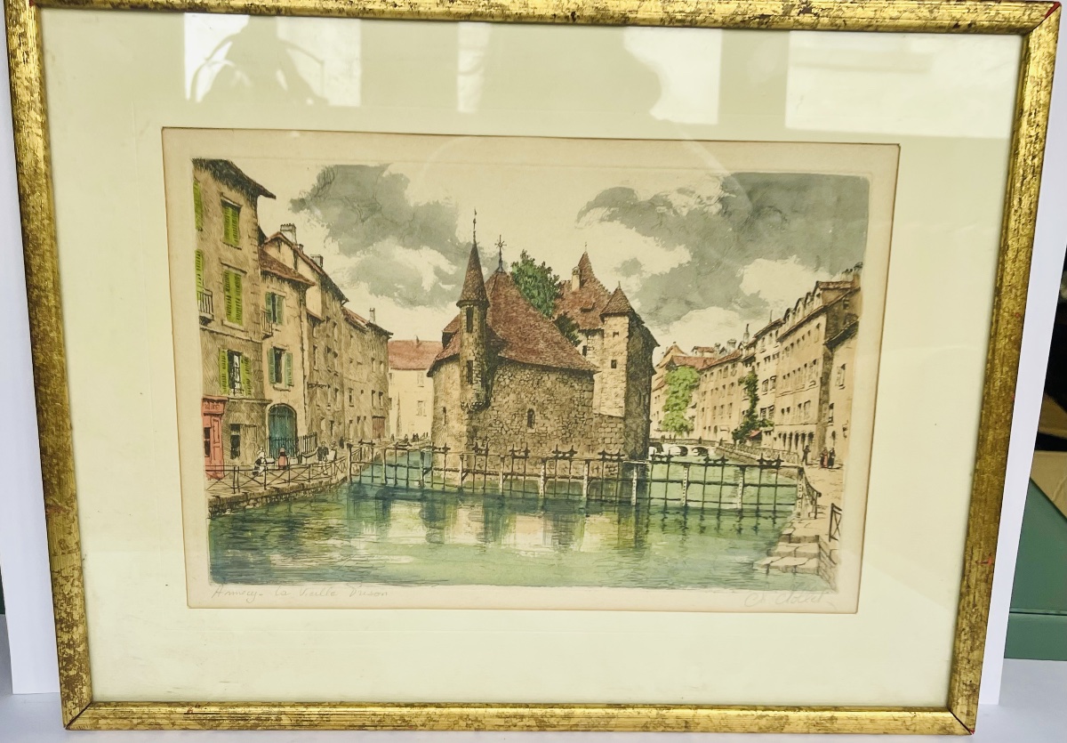 Gravure en couleur - Charles NOLLET -photo-2